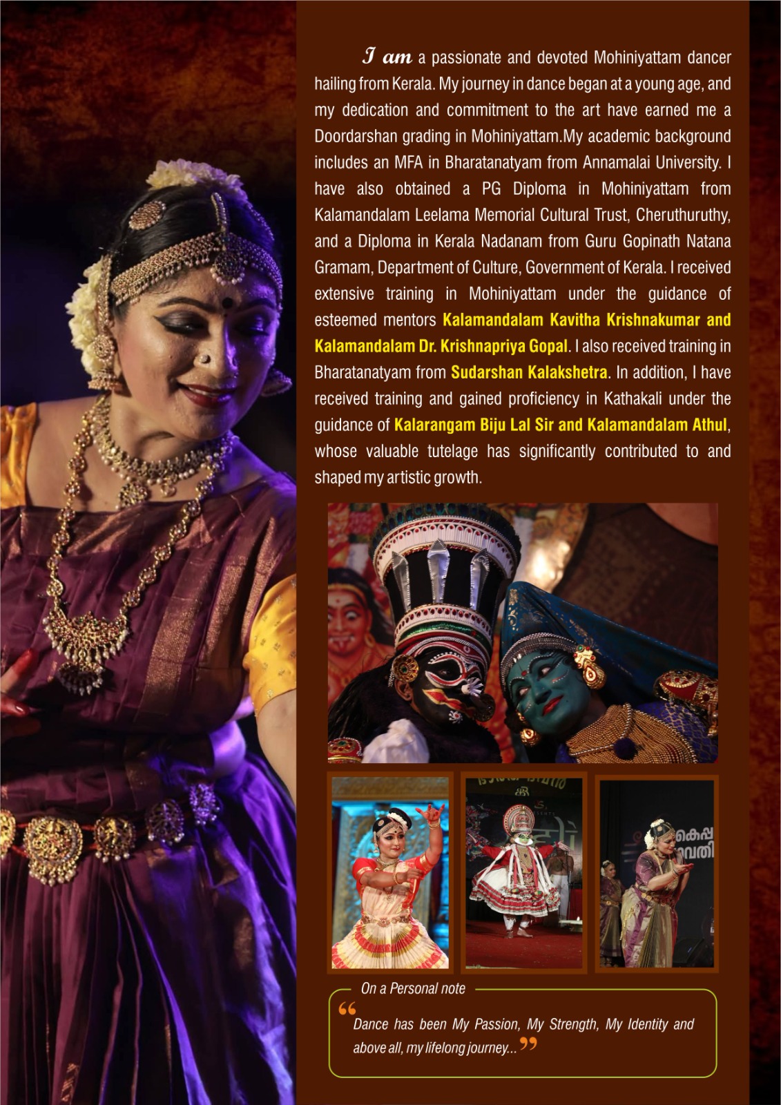 Soumya Sukumaran profile with performance photographs